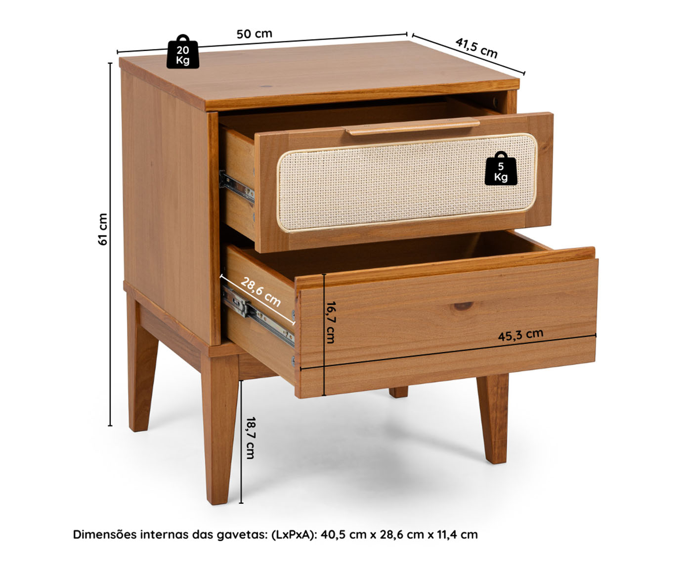 Mesa de Cabeceira Viena Mel - image 0