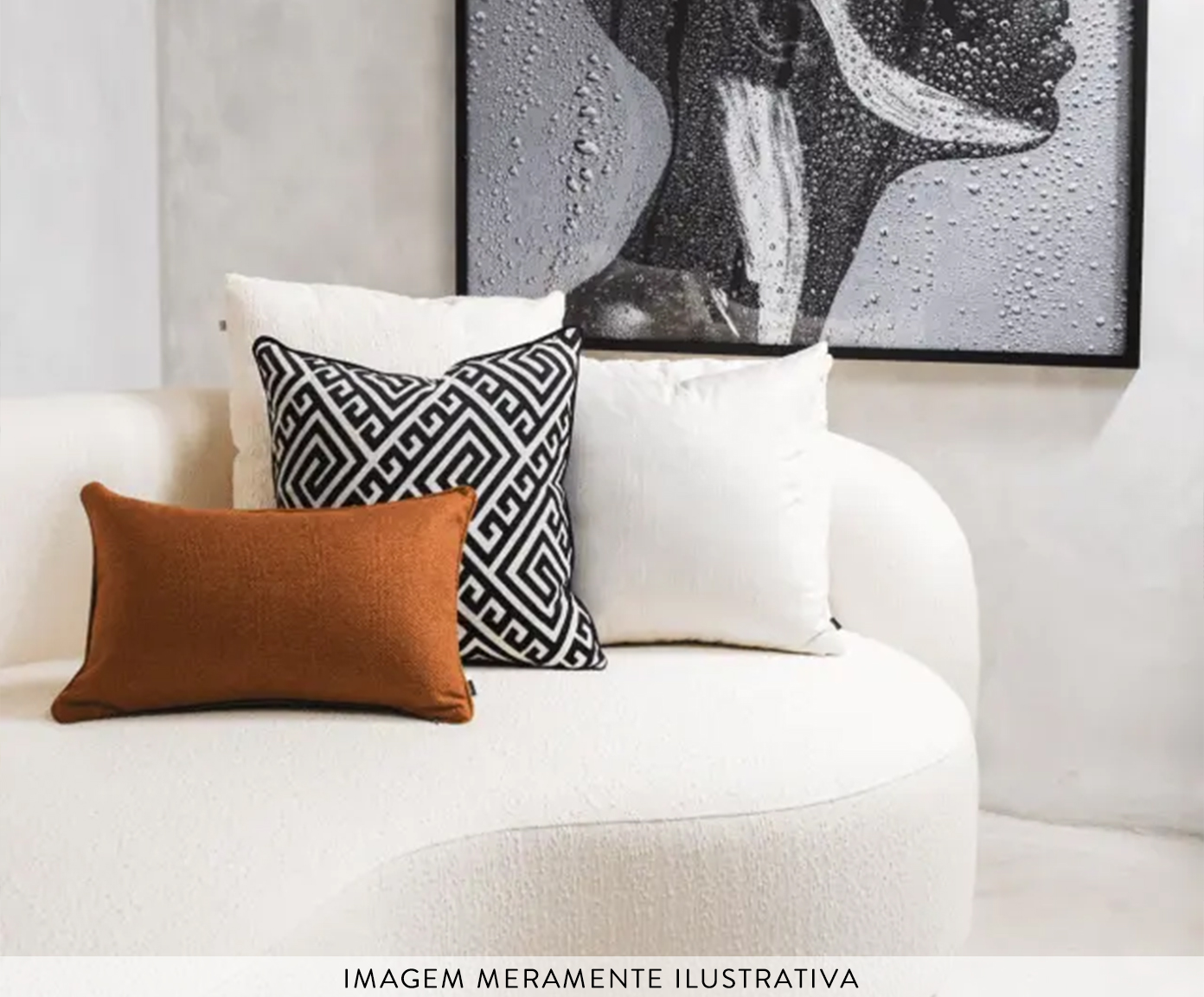 Almofada em Jacquard Quadrada - Black e White image number 2