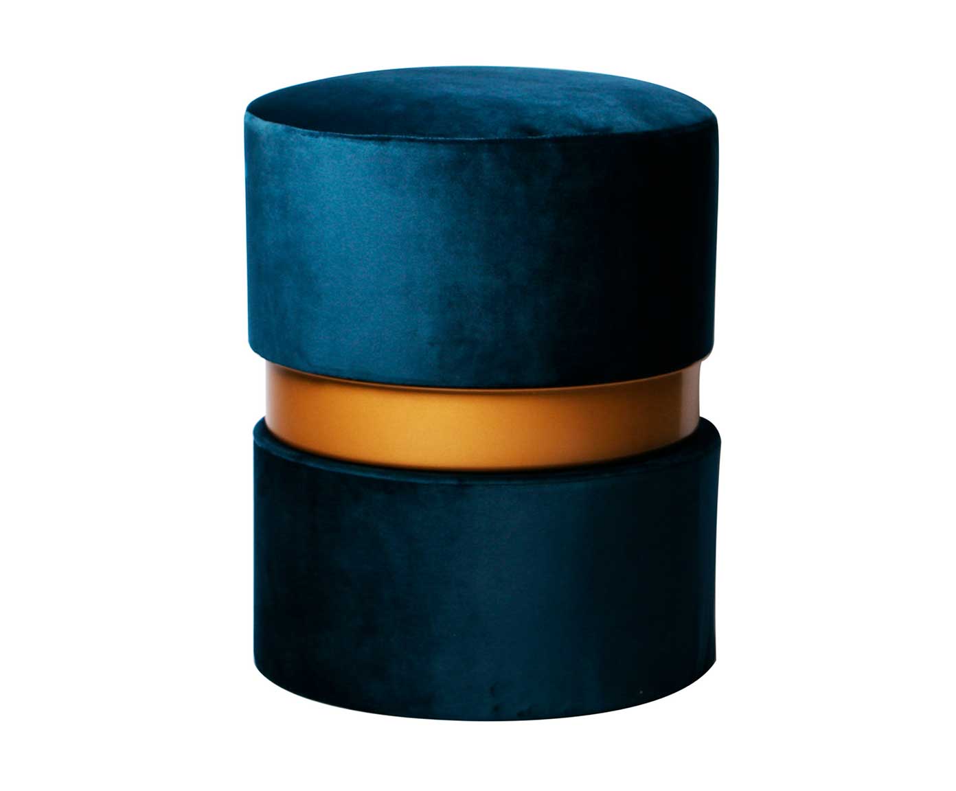 Puff Duo - Azul e Dourado - image 0