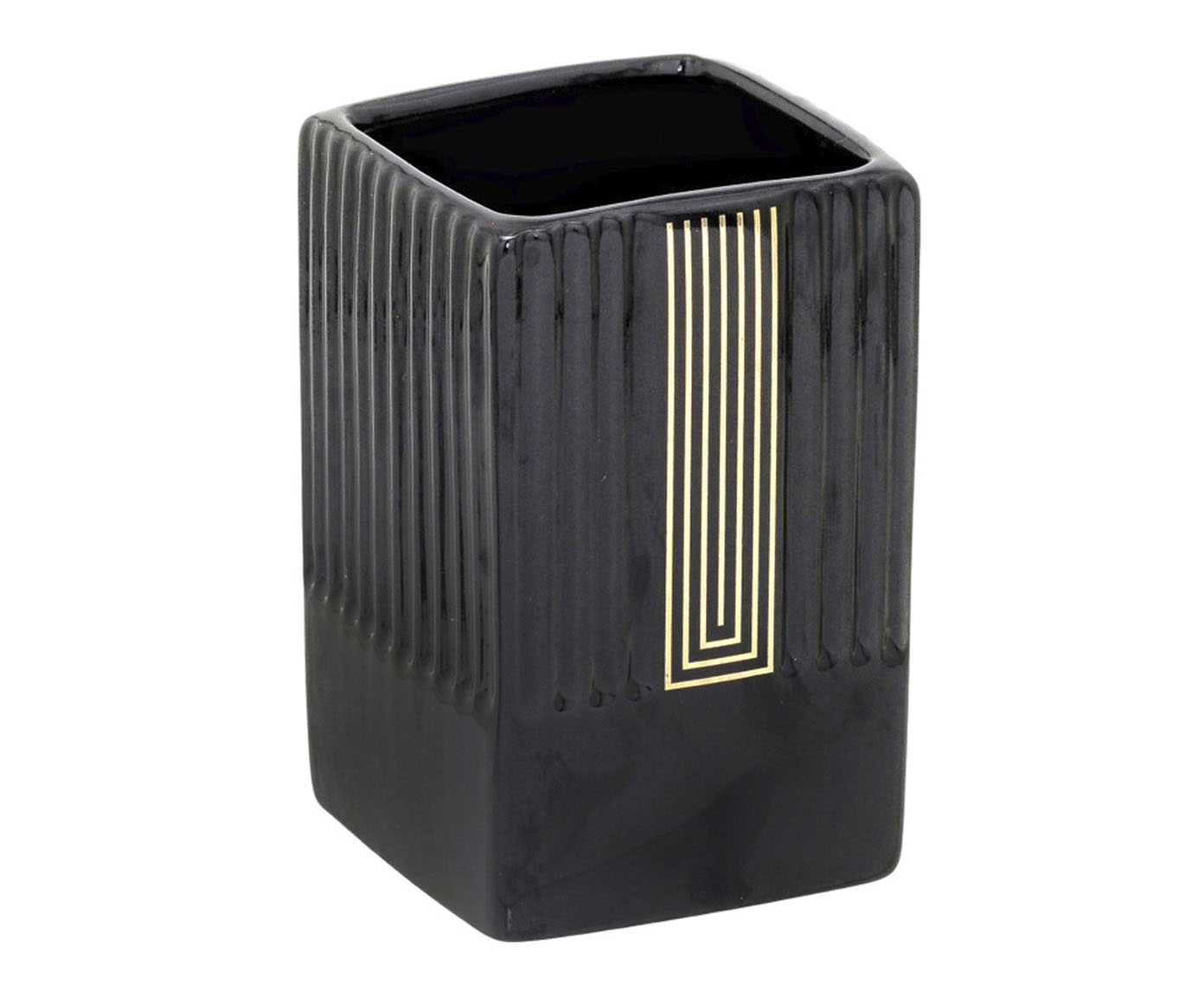 Porta Escova em Cer&acirc;mica Mespa - Preto - image 0