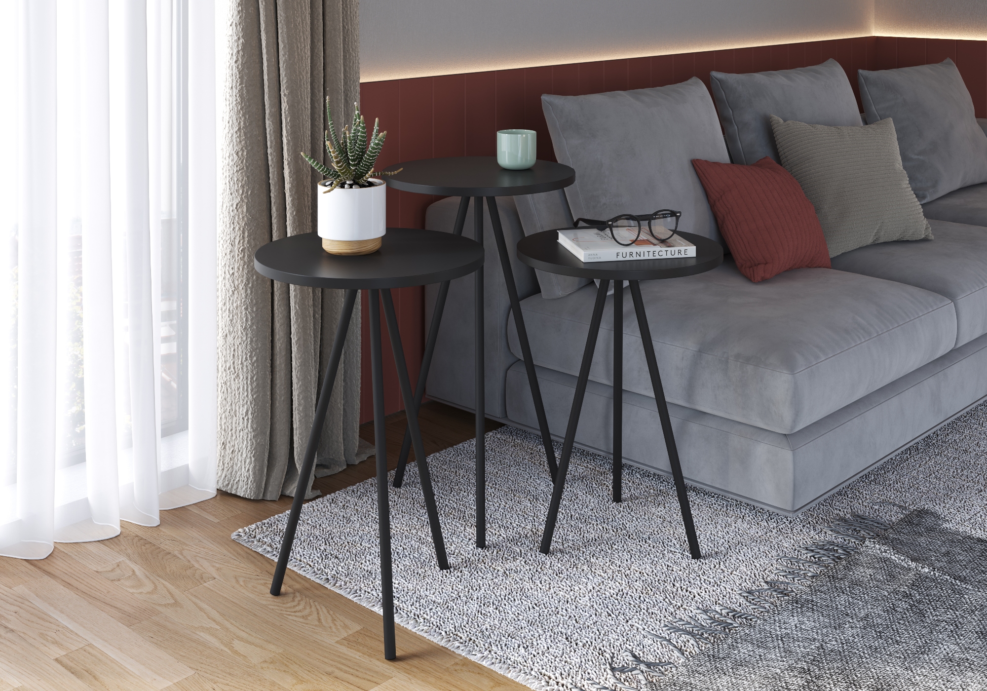Mesa Lateral Cora Preto l image number 5