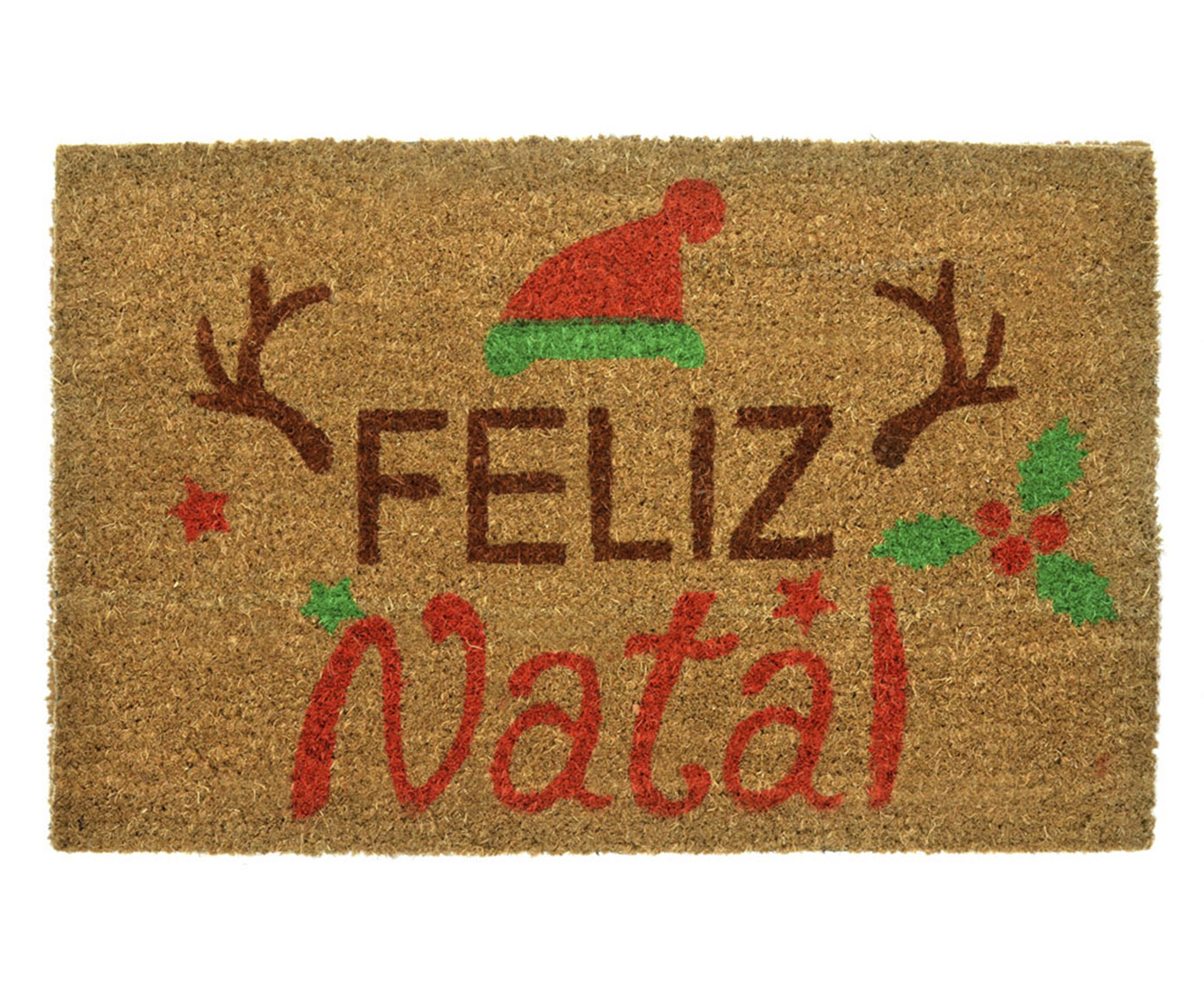 Capacho em Fibra de Coco Feliz Natal image number 0