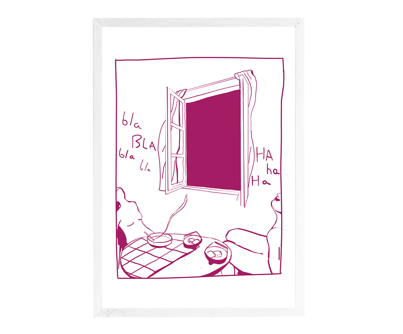 Quadro Bla-Bla-Bla Rosa image number 0
