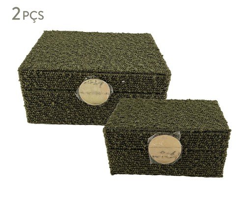 Jogo de Caixas Decorativas Gramme Verde image number 0