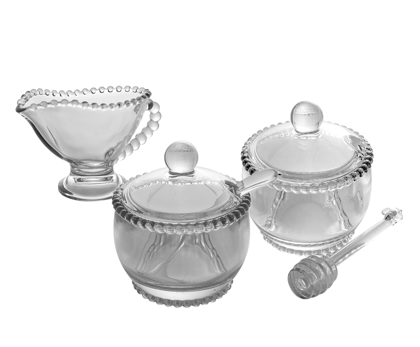 Jogo de A&ccedil;ucareiro com Meleira e Molheira Pearl image number 0