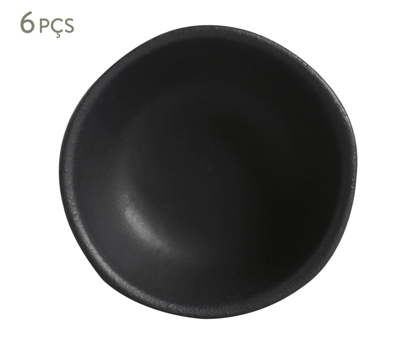 Jogo de Ramequins Pequeno Org&acirc;nico Preto Matte Preto - image 0