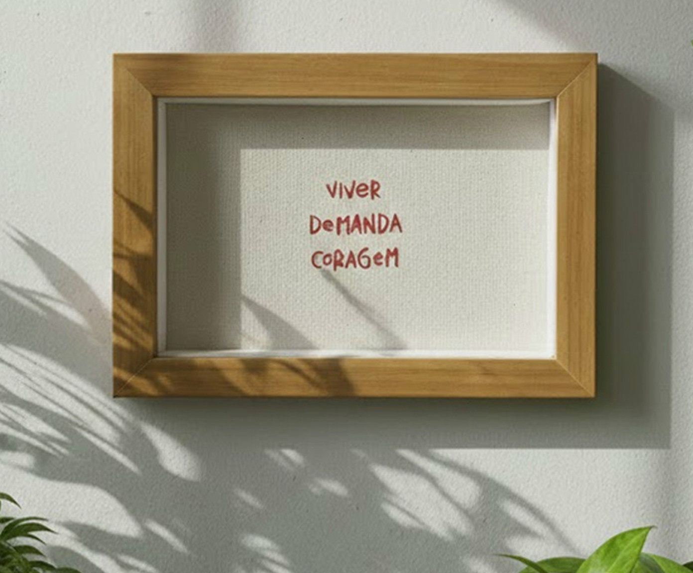 Quadro Viver Demanda Coragem Vermelho image number 1