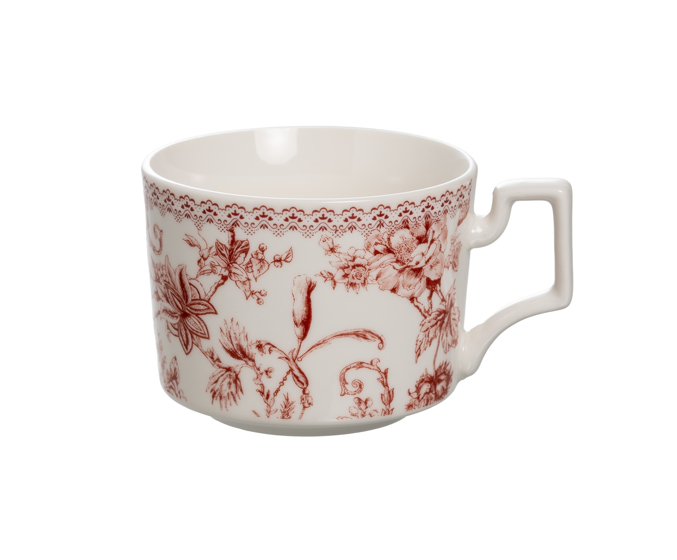 Jogo de X&iacute;caras para ch&aacute; Hort&ecirc;nsia em new bone china bord&ocirc; image number 1
