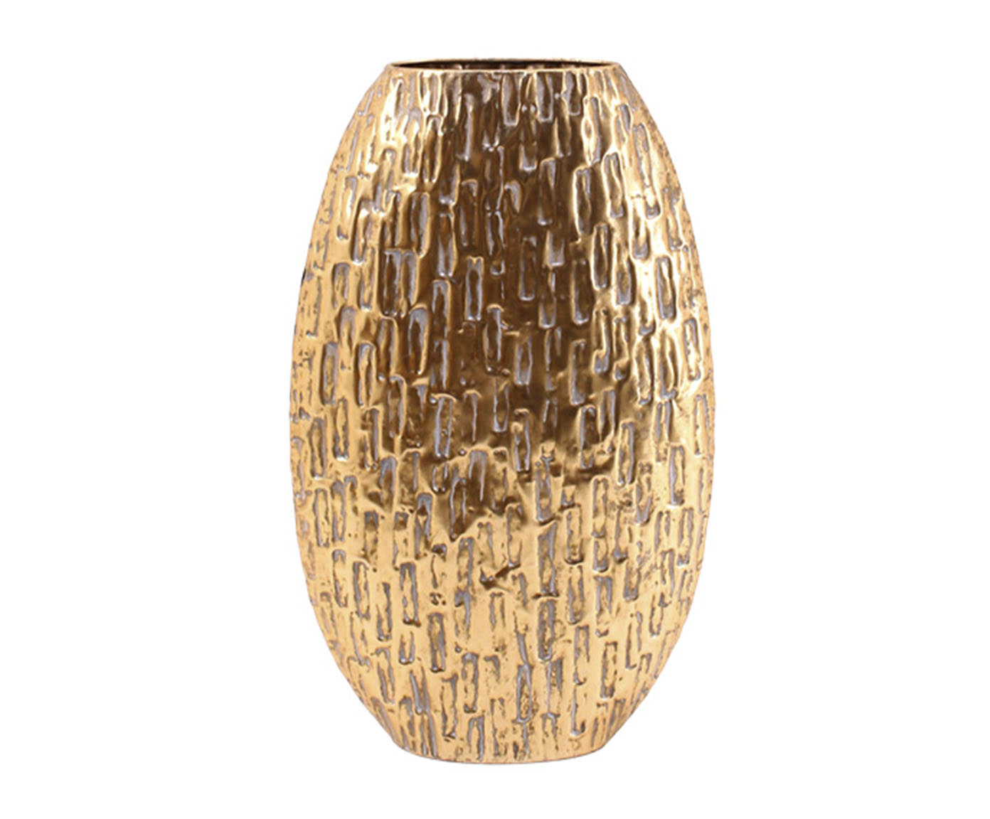 Vaso em Metal Cheekums II Dourado image number 0