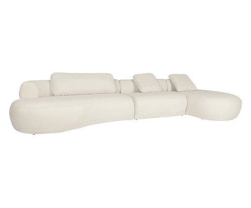 Sof&aacute; Laguna by Elle - Chaise Boucl&ecirc; Off-White VIII image number 3