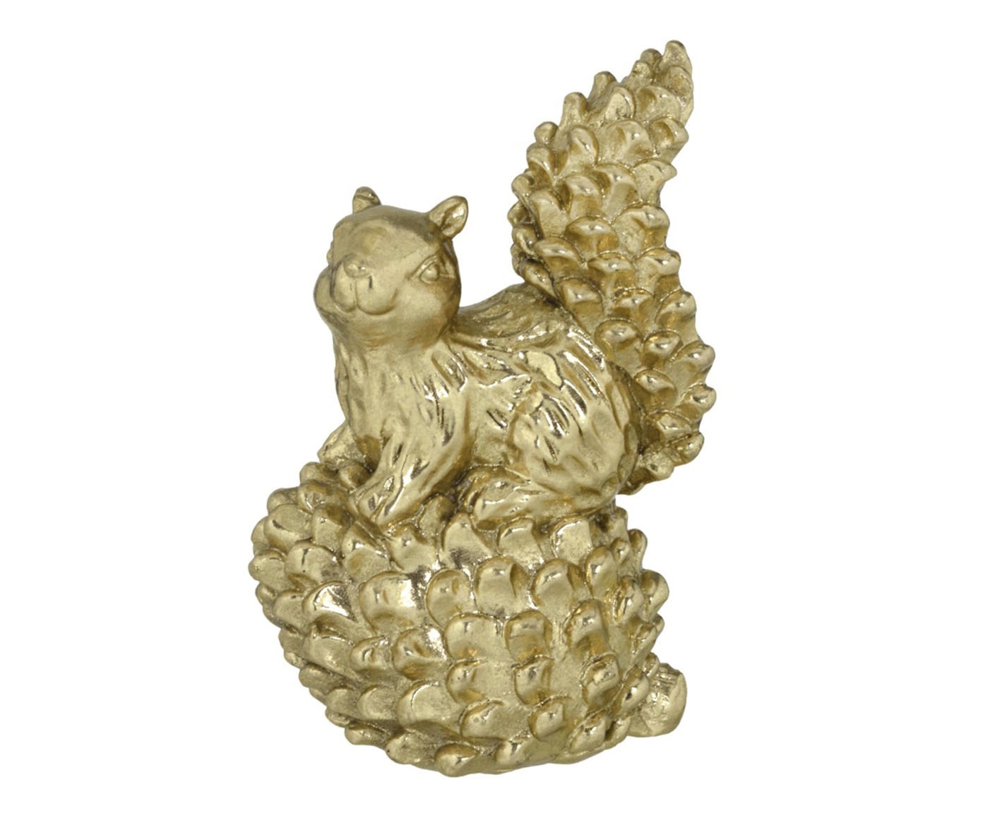 Esquilo Natalino Decorativo Dourado - image 0
