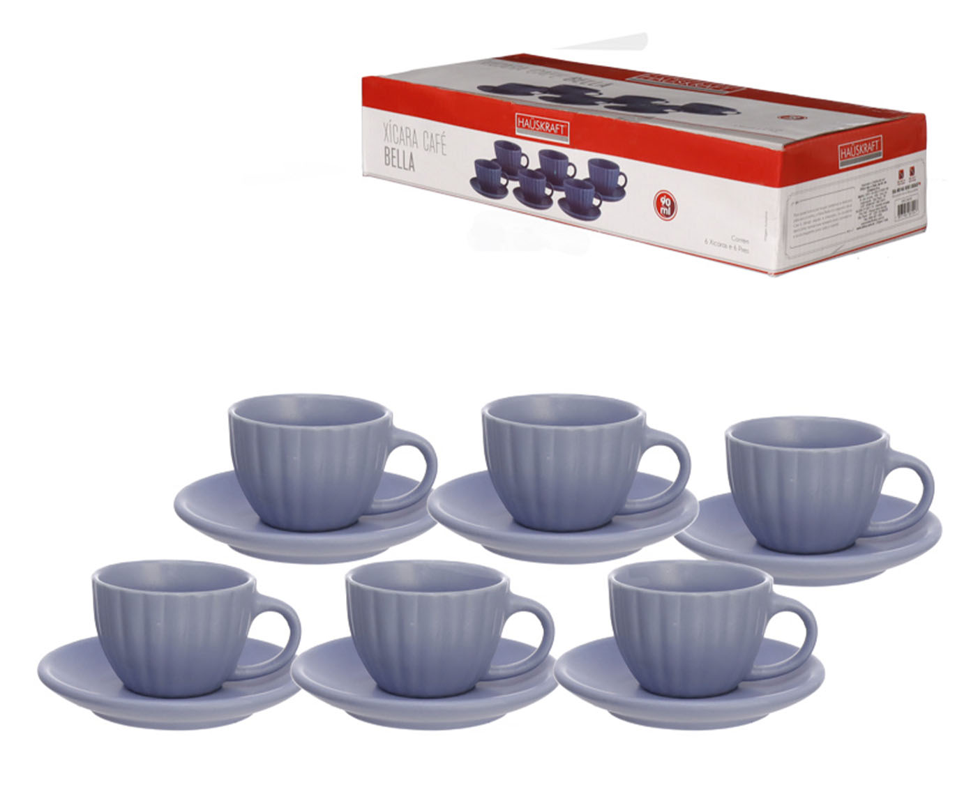Jogo de X&iacute;cara para Caf&eacute; Bella Azul image number 2