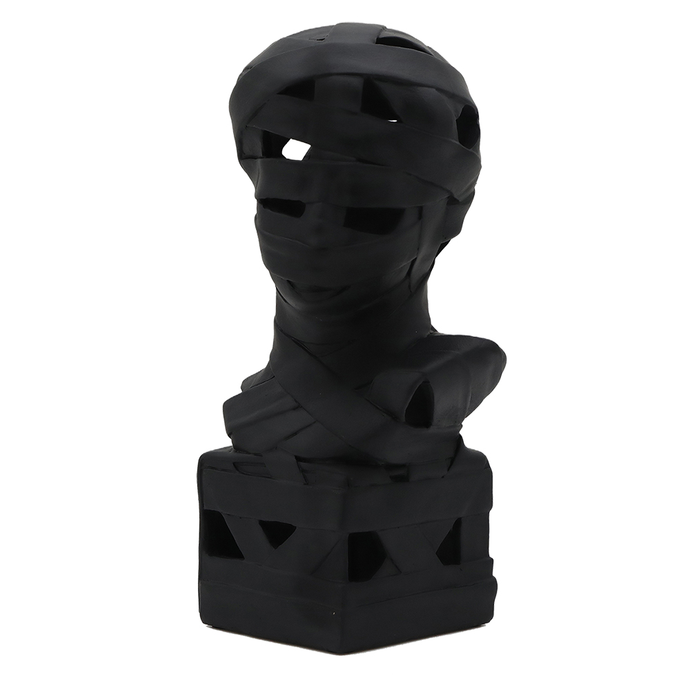 Adorno em Resina Cabe&ccedil;a Masculina Preto image number 0