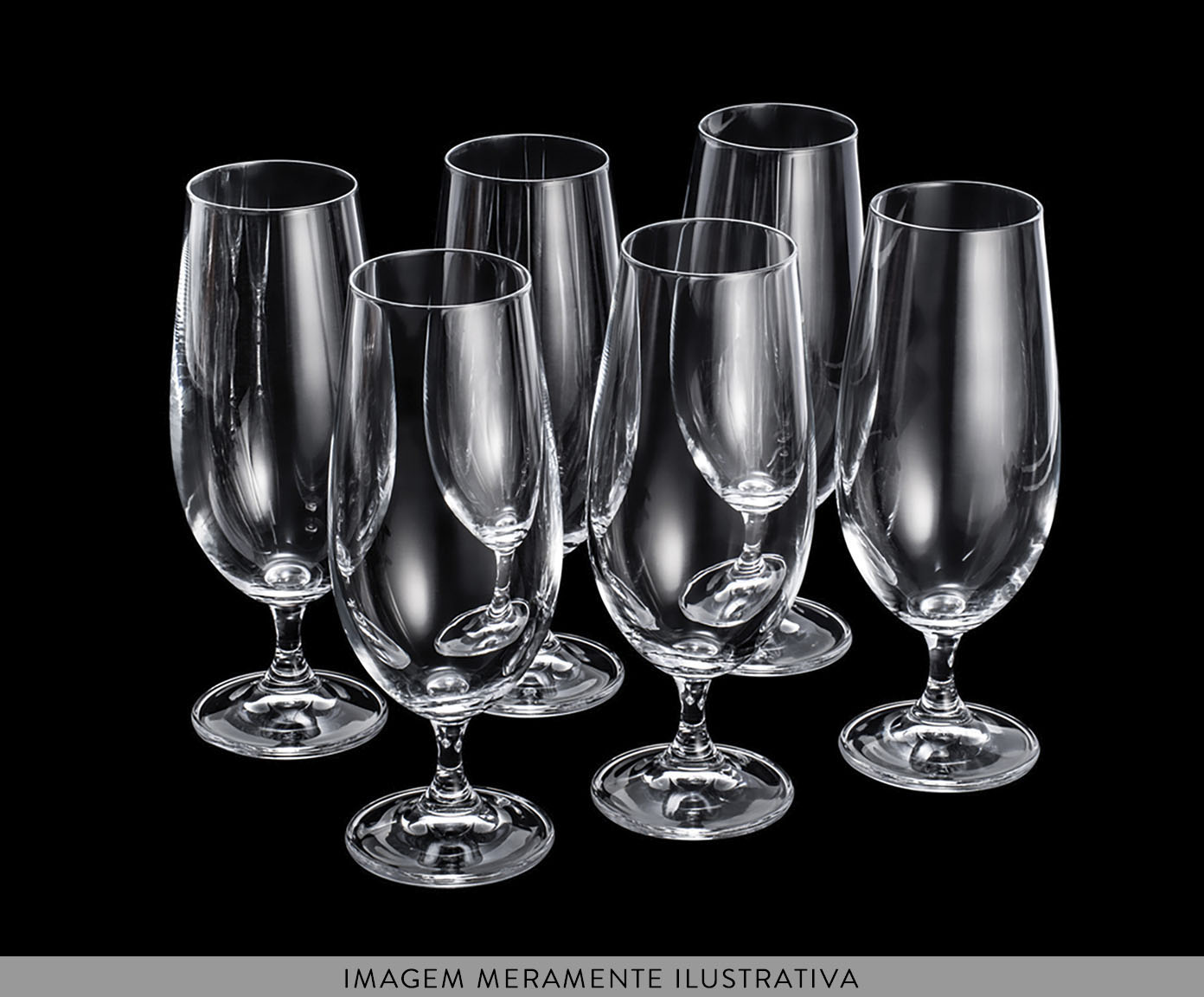 Jogo de Ta&ccedil;as para Cerveja Usak - Transparente image number 1