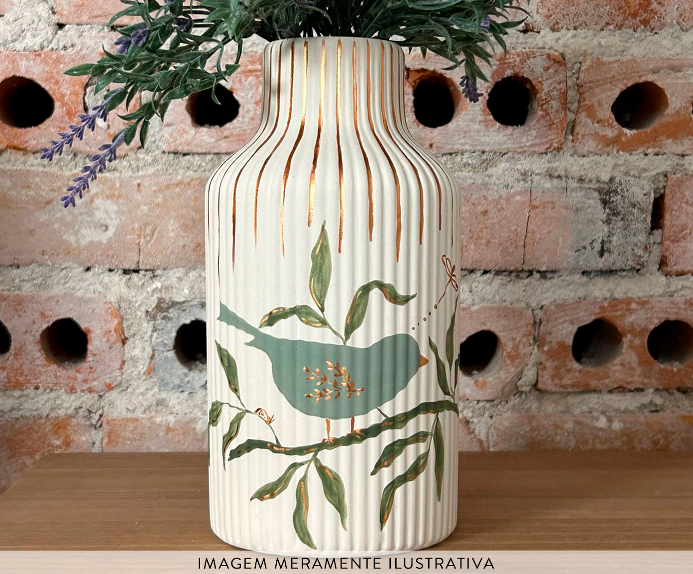 Vaso Stripes Green Bird - image 1