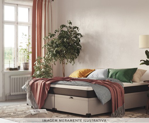 Cama Ba&uacute; Emma + Colch&atilde;o Emma Original Cinza - Queen Size image number 4