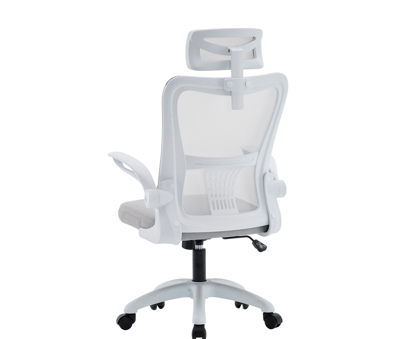 Office Baltimore com Apoio Tela Mesh Cinza Base Branca image number 3
