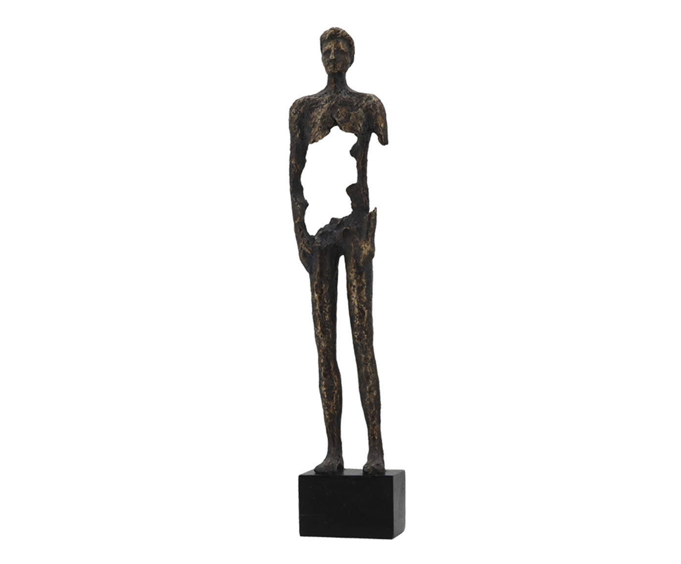 Escultura em Resina Homem em P&eacute; Bronze image number 0