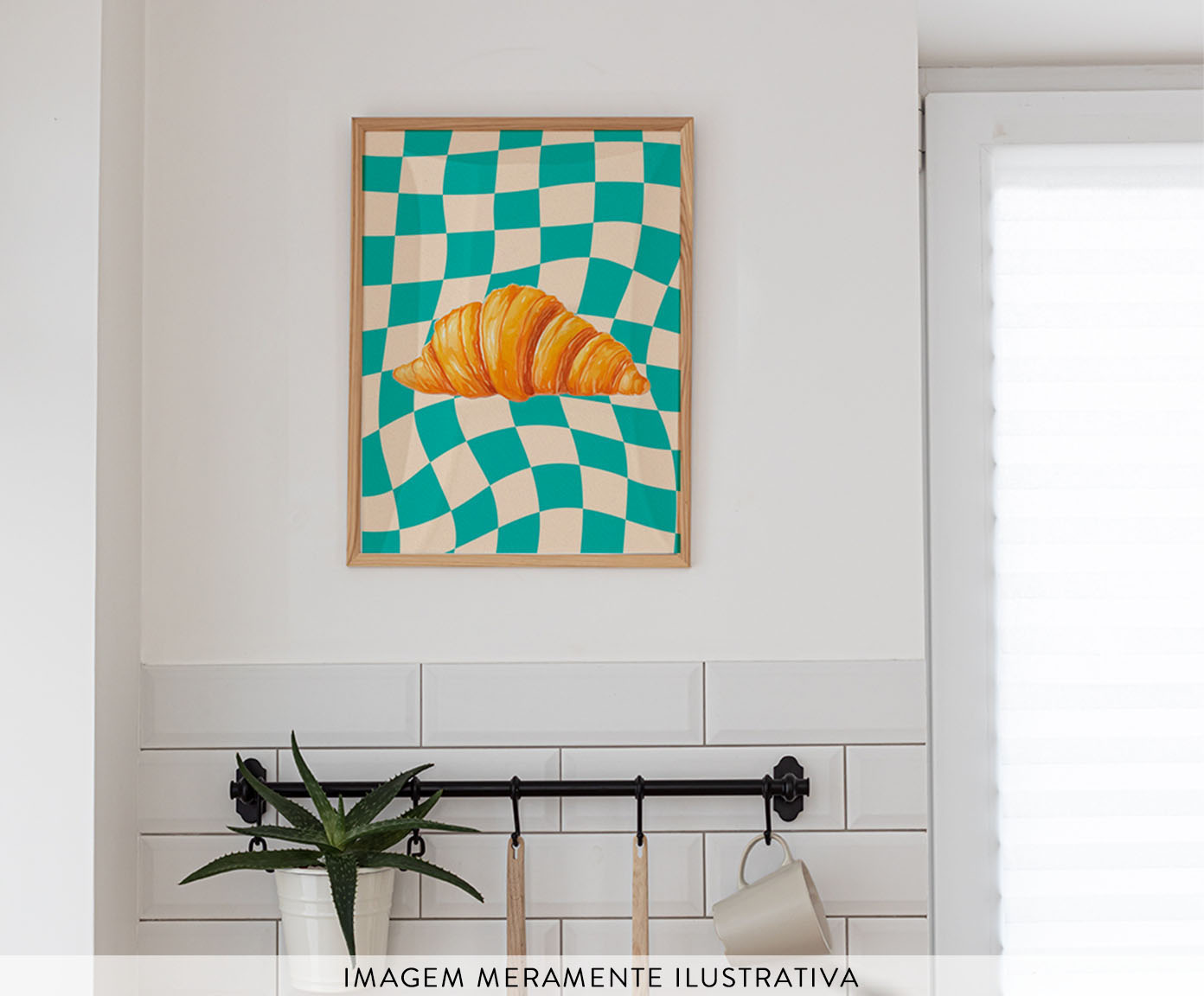 Quadro Croissant com Moldura em Madeira image number 2