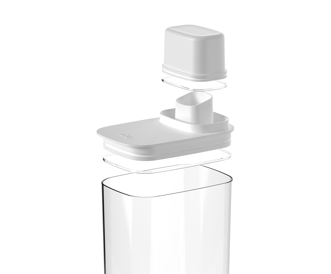 Pote Herm&eacute;tico Com Medidor Drop Branco Fech Branco - image 1