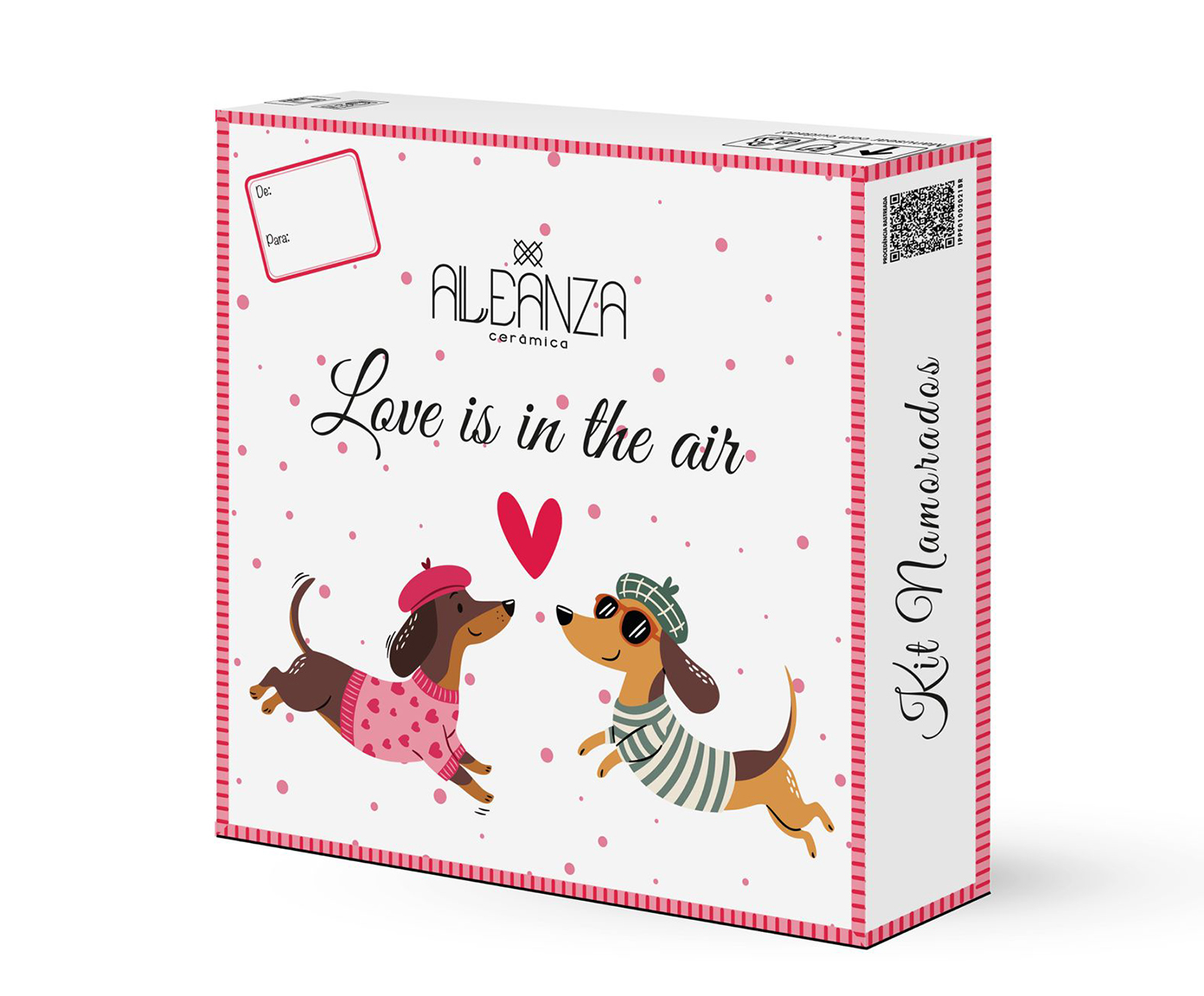 Jogo de Pratos para Sobremesa Love Is In The Air Vermelho image number 4