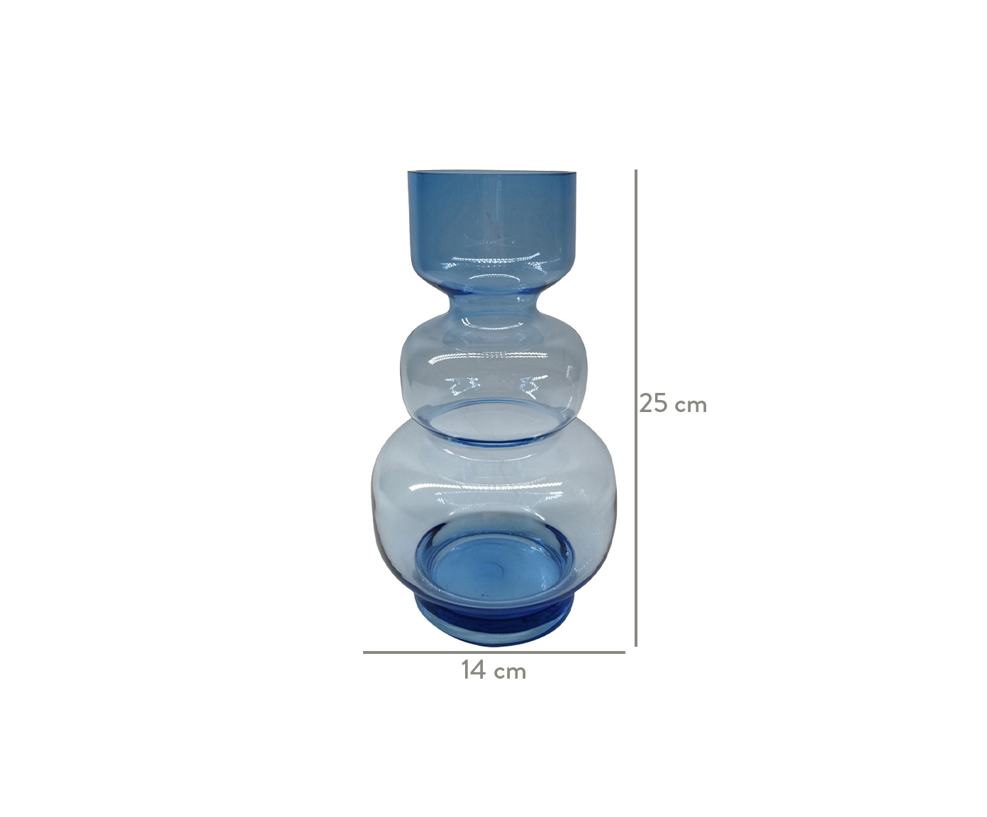 Vaso em Vidro Tonya - Azul image number 2