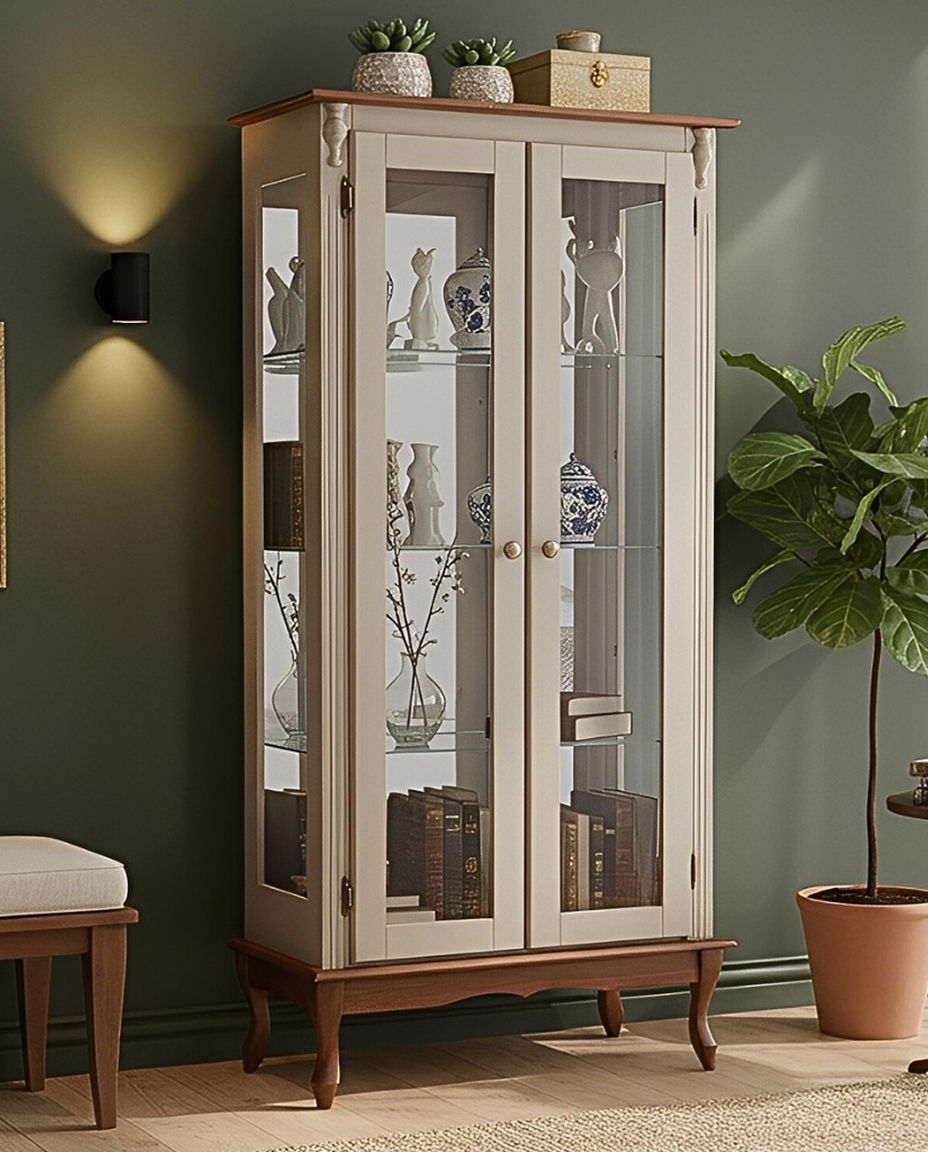 Vitrine Luiz Xv Am&ecirc;ndoa e Imbuia Glaser - image 1