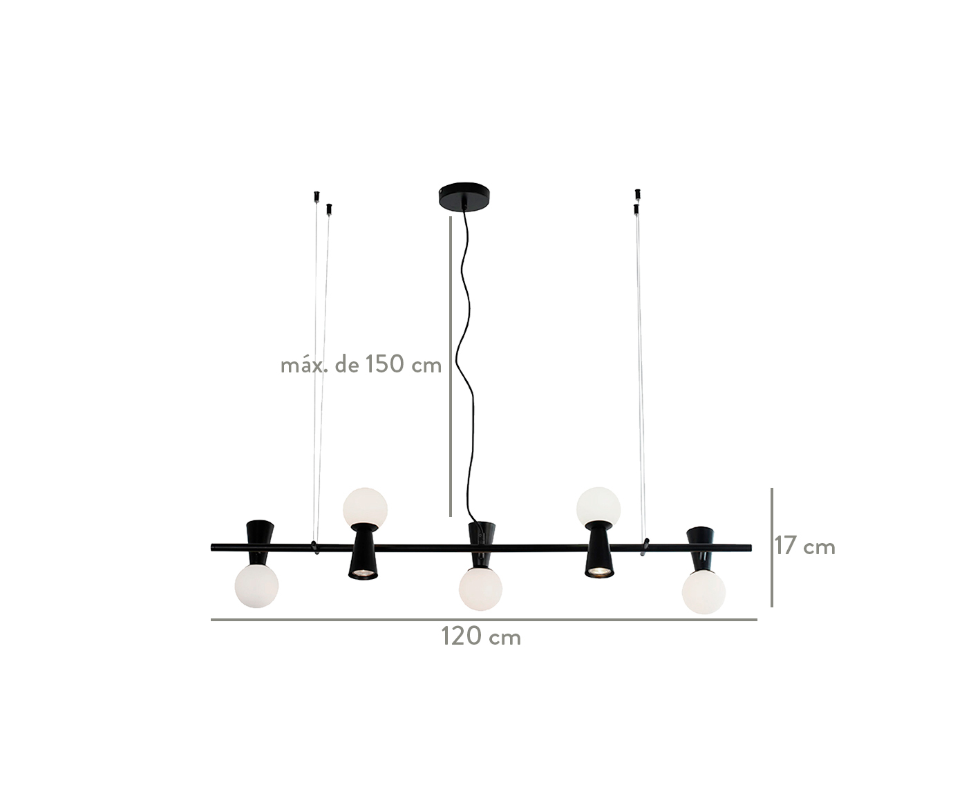 Pendente Helene Preto - Bivolt image number 2
