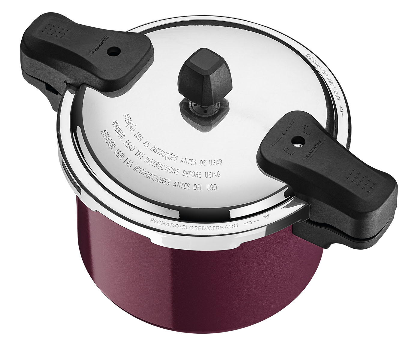 Panela de Press&atilde;o Torino Vermelho Framboesa image number 1