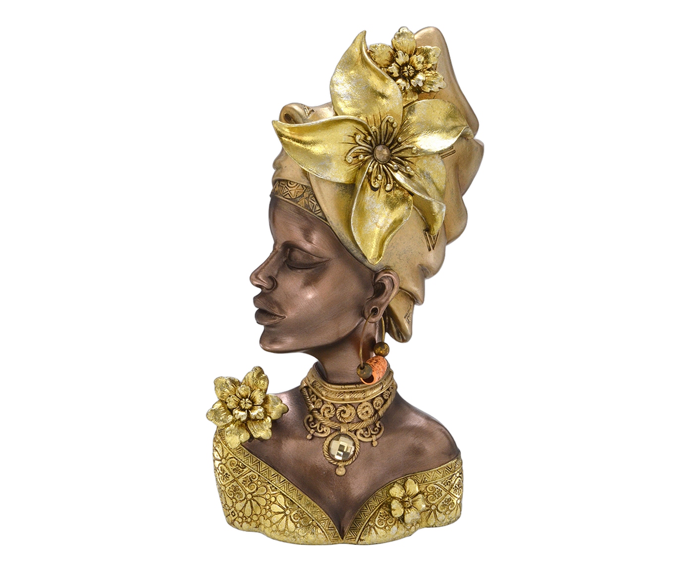 Africana Decorativa Kalifa Bronze e Dourado image number 0