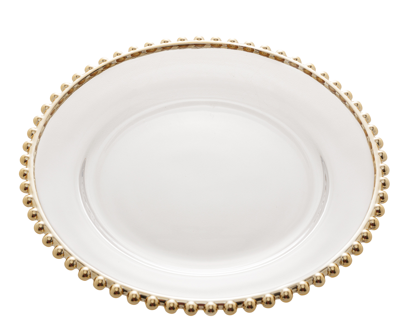 Prato Raso em Cristal Pearl Dourado - image 1