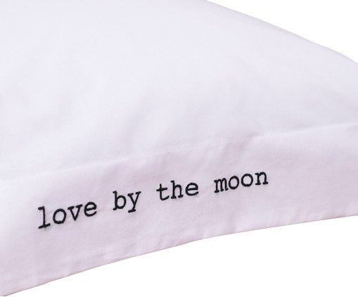 Jogo de Fronhas Bordadas "Live By The Sun & Love By The Moon" 200 Fios image number 3