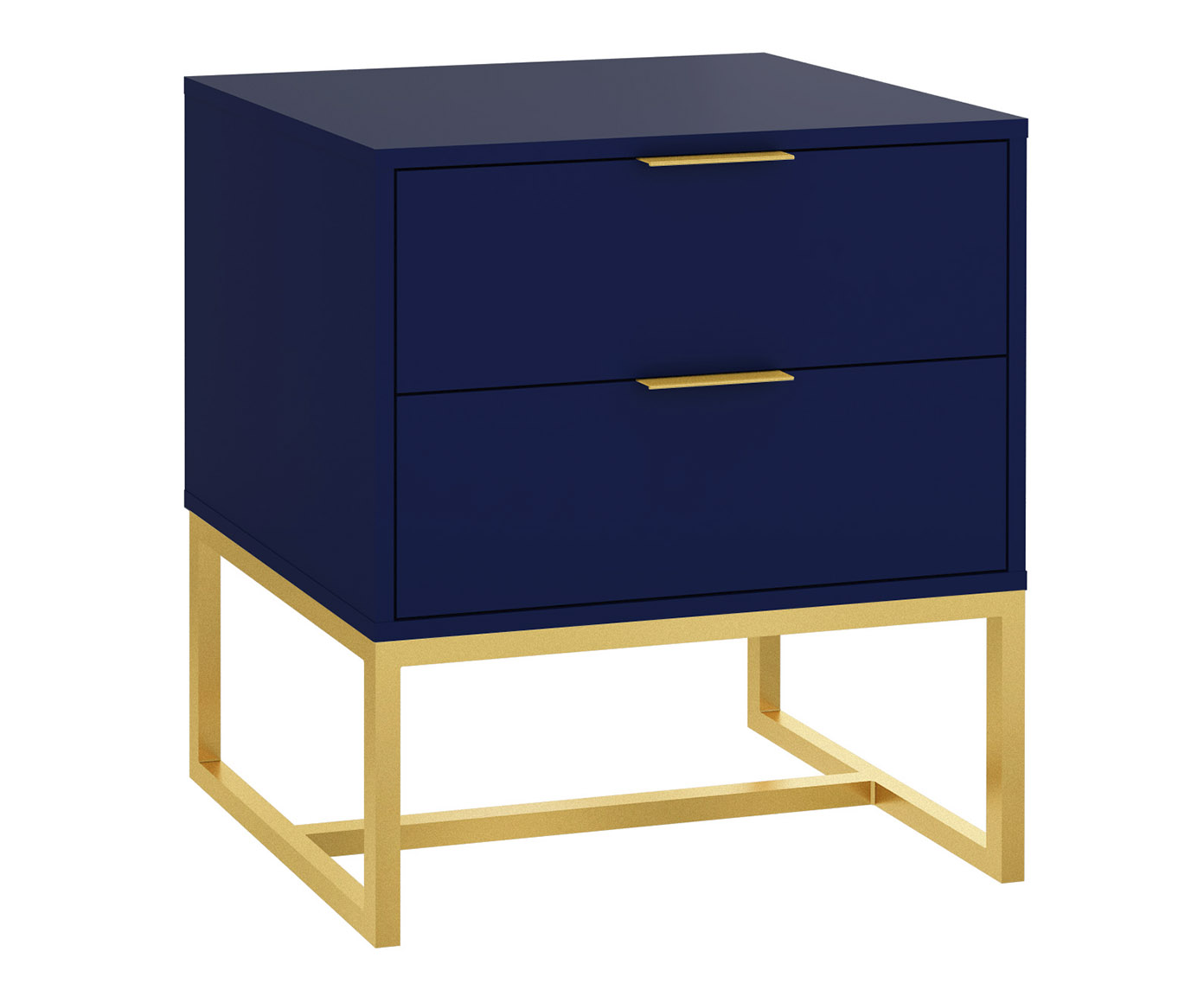 Mesa de Cabeceira Itzzon Azul e Dourado image number 0