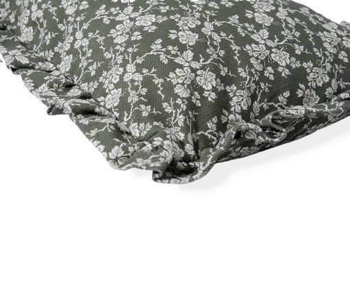 Capa de Almofada Retangular Estampada com Babados Floral Dora Verde image number 4