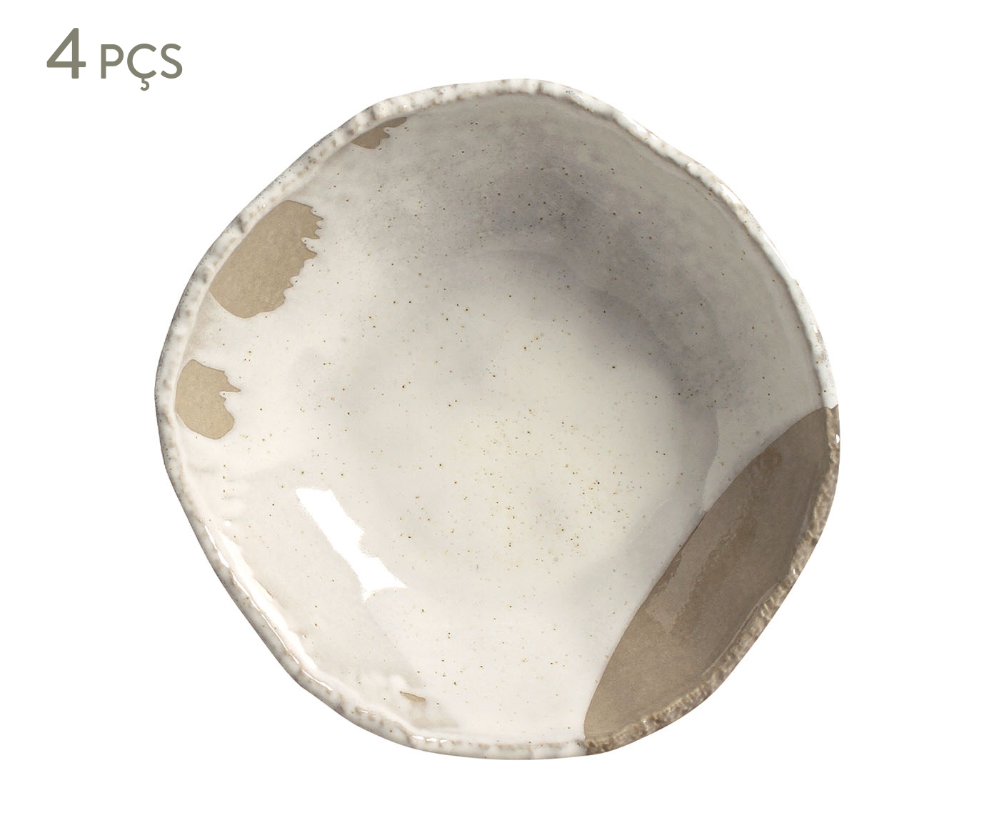 Jogo de Pratos Fundo Org&acirc;nico Eco Stone Pampa Branco - image 0