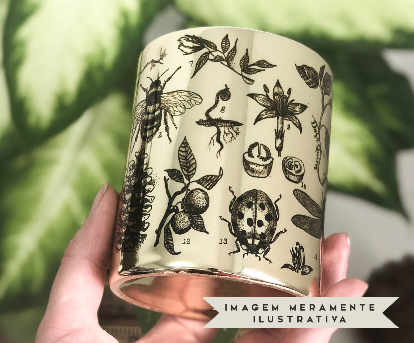 Caneca Crazy Plant Lady Dourada image number 6