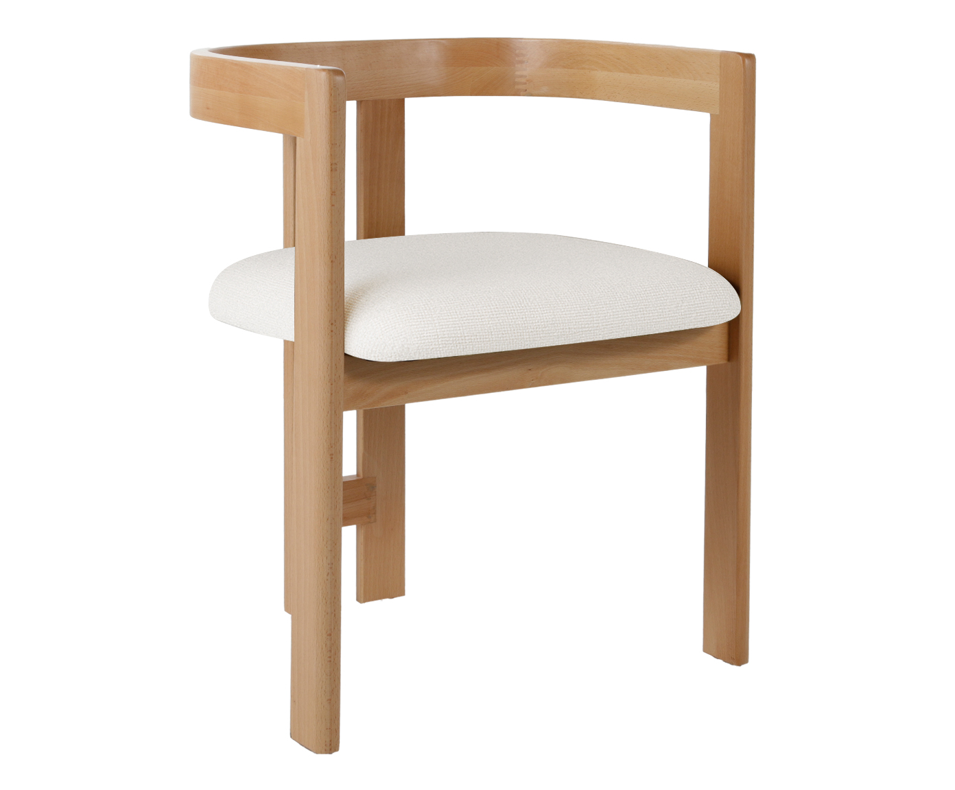 Cadeira Oka  Natural e Off White image number 0