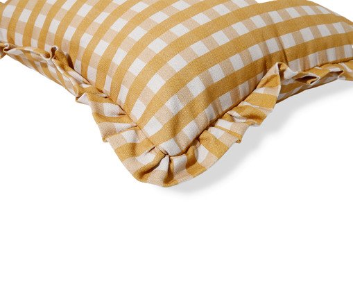 Capa de Almofada Estampada com Babados Vichy Elena Amarelo image number 4