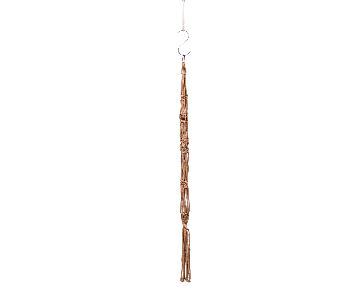 Hanger em Macram&ecirc; Wood Caramelo - image 1