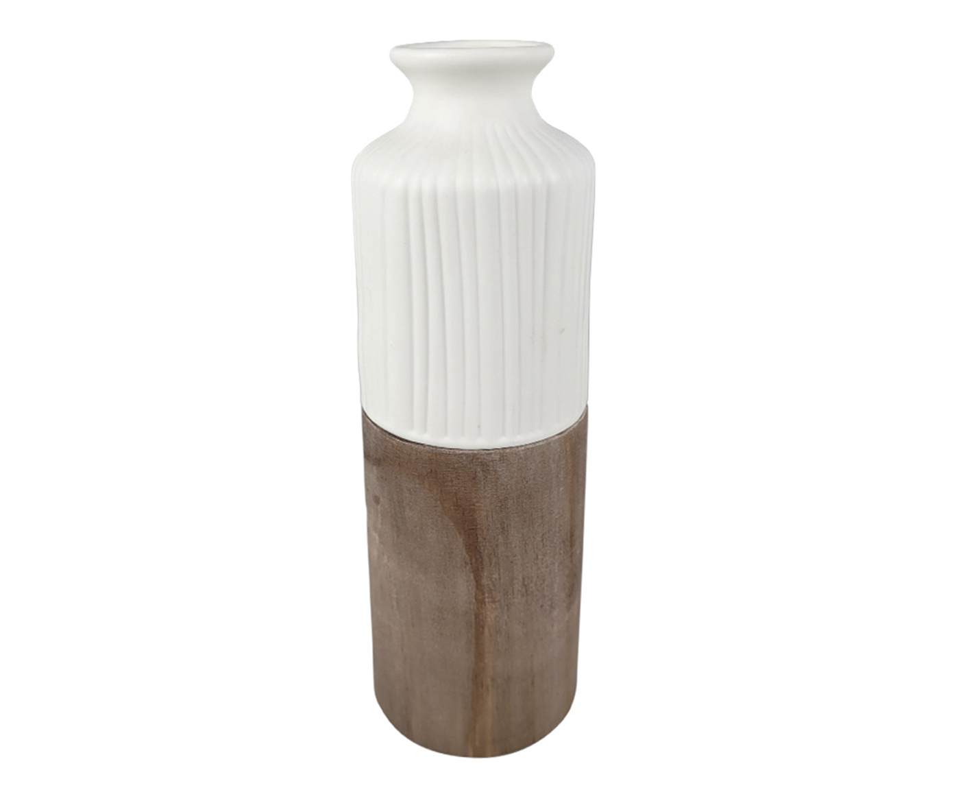 Vaso Decorativo Duo Branco M&eacute;dio image number 0