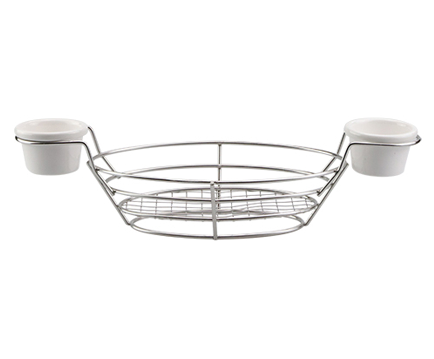 Cesta em Inox com Molheiras Prateada - image 0