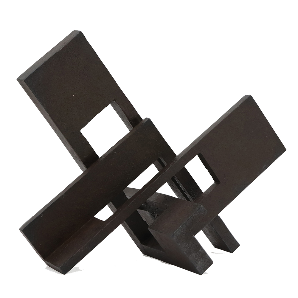 Escultura em Resina Abstrata Preto image number 0