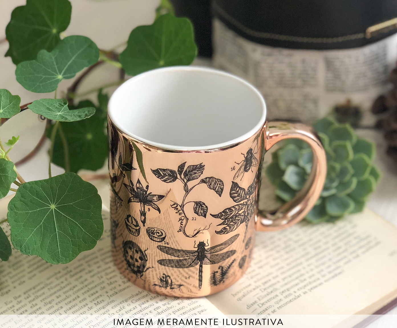Caneca Crazy Plant Lady Acobreada image number 5