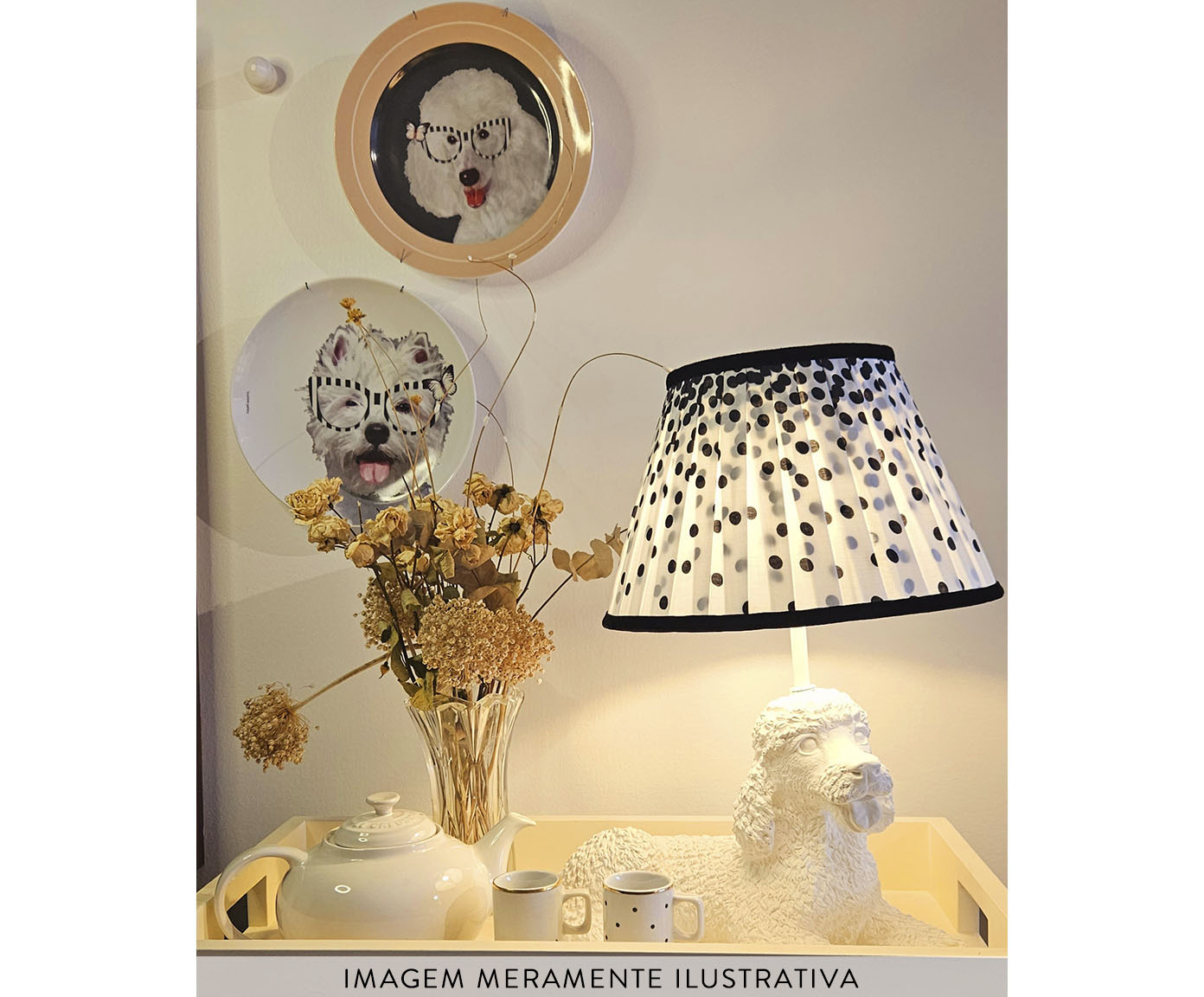Prato de Porcelana Westie Mila And Butterfly - image 1