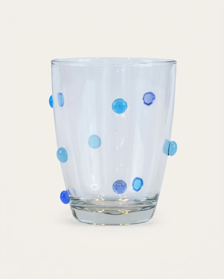 Copo de Vidro Gemas Mix Azul image number 4