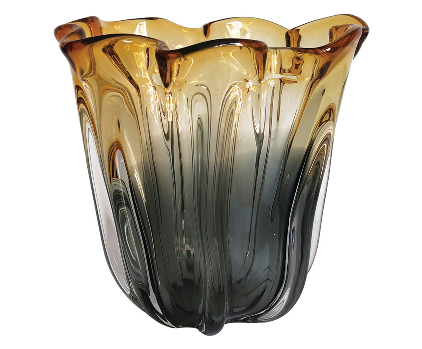 Vaso em Vidro Valentina - &Acirc;mbar image number 0