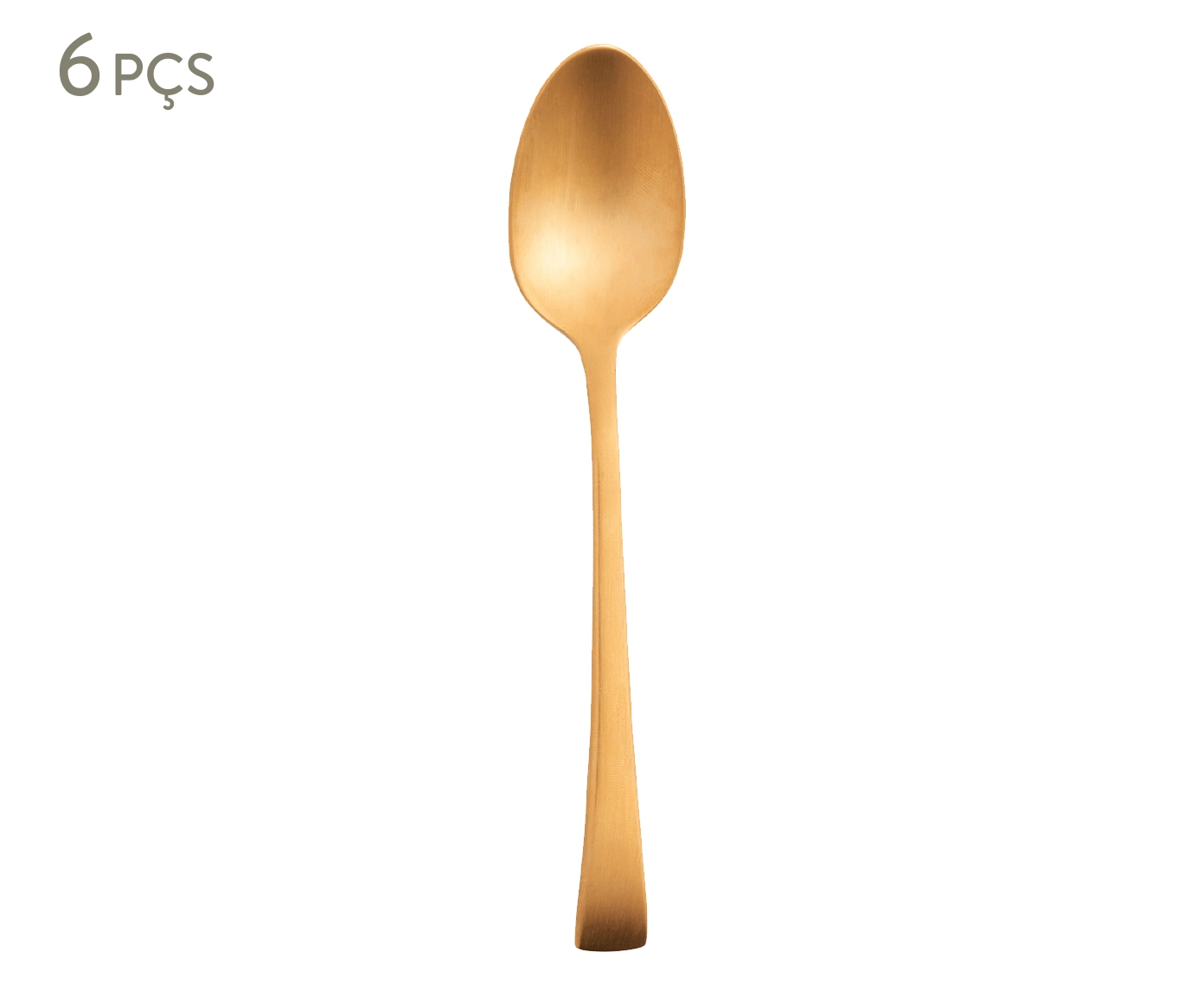 Jogo de Colheres de Ch&aacute; Berna Dourado Fosco image number 0