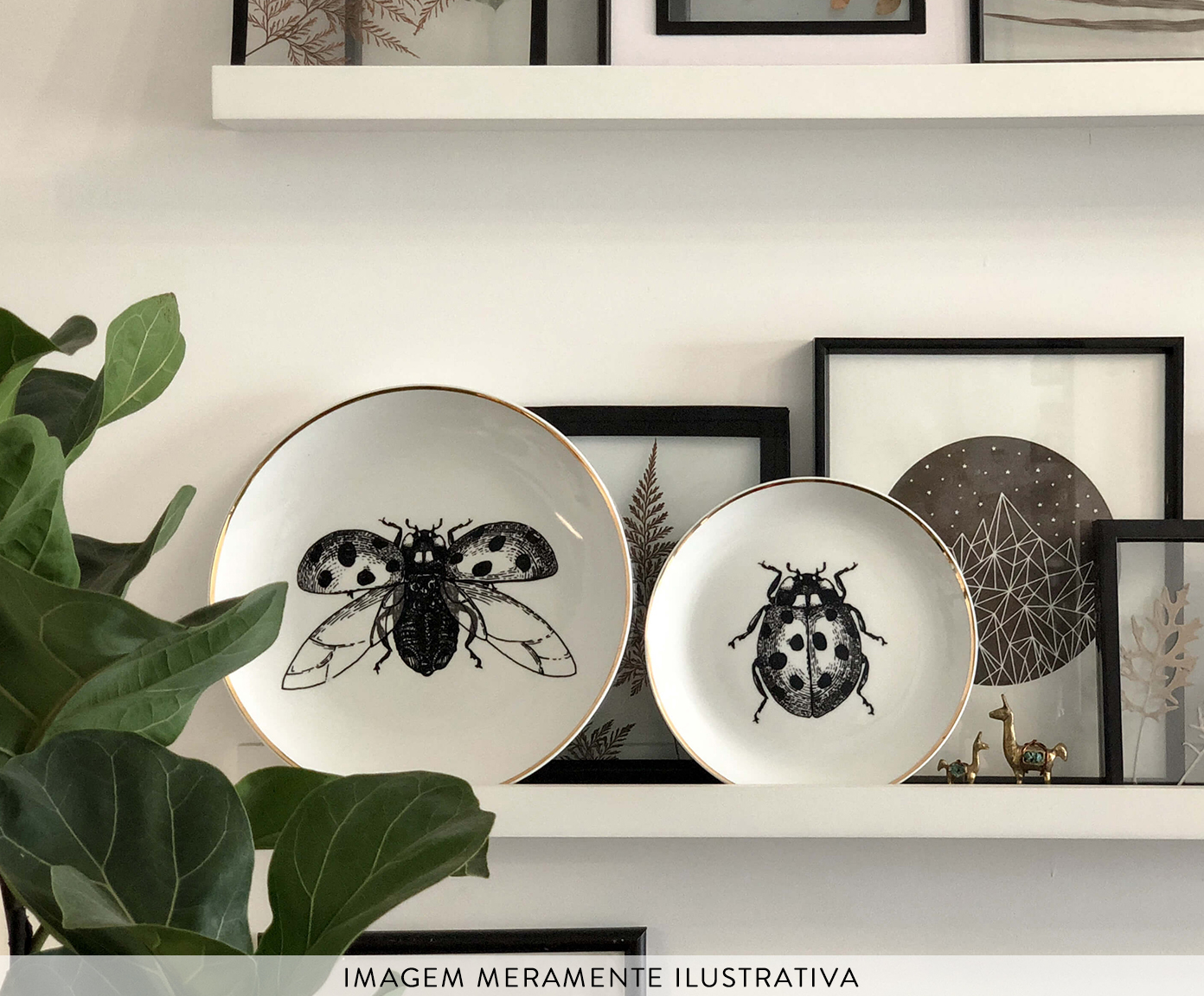 Jogo de Pratos Decorativos em Porcelana Joaninha image number 4