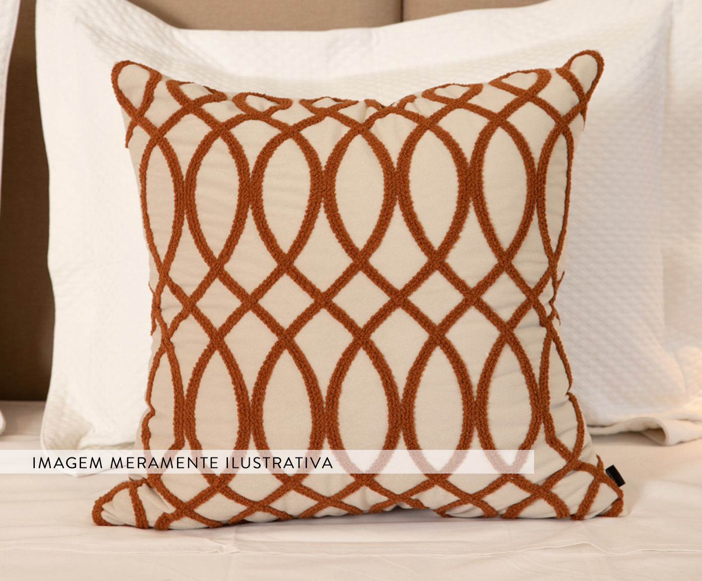 Almofada em Veludo New Collection - Off White e Acobreada image number 2