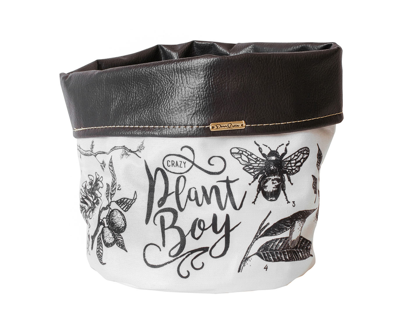Cachepot Crazy Plant Boy Preto e Branco image number 0
